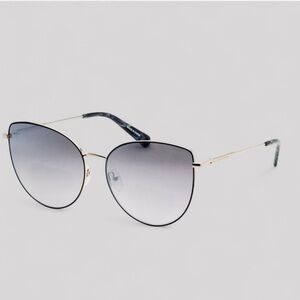 Longchamp-Roseau 60mm Cat Eye Sunglasses-black/gold-NWT Retail $185